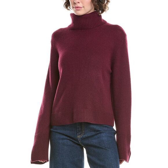 No Name Womens Noname Essential Turtleneck Cashmere Sweater, Red - Picture 1 of 3